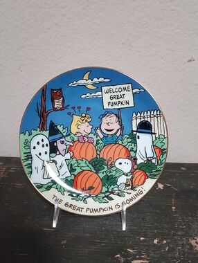 ​Danbury Mint Peanuts "The Great Pumpkin Is Coming!" Collector Plate  A2458